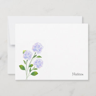 Watercolor Hydrangea Stems Card