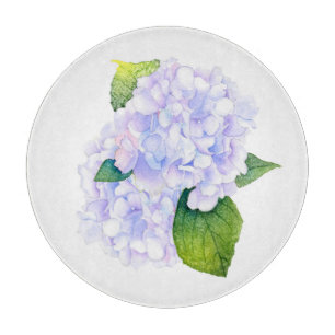 Watercolor Hydrangeas Cutting Board