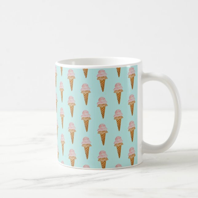 Watercolor Ice Cream Mug (turquoise) (Right)