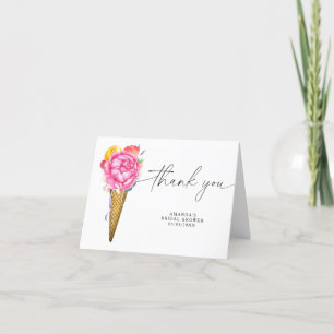 Watercolor ice cream - thank you bridal shower