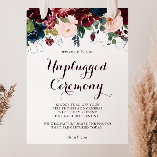 Watercolor Illustrated Fall Unplugged Ceremony Poster (Creator Uploaded)