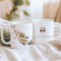 Watercolor Illustrated Map of Mexico | Monogram