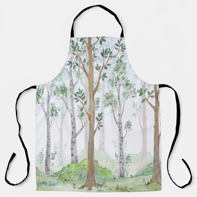 Watercolor illustration-Fairy forest. Children's i Apron (Front)