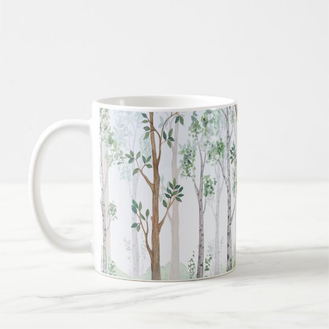 Watercolor illustration-Fairy forest. Children's i Coffee Mug (Left)