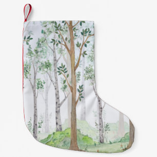 Watercolor illustration-Fairy forest. Children's i Small Christmas Stocking