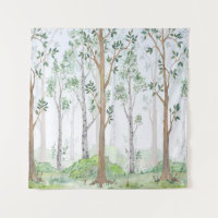 Watercolor illustration-Fairy forest. Children's i