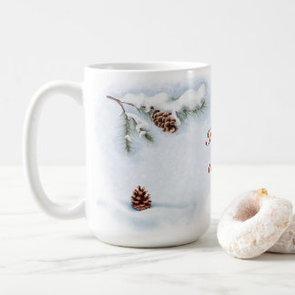 watercolor illustration “Happy Winter” Coffee Mug