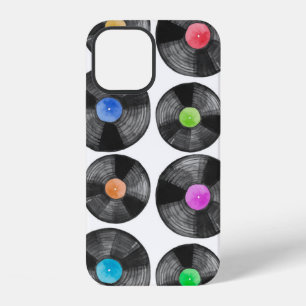 Watercolor illustration of a vinyl lp retro record iPhone 12 case