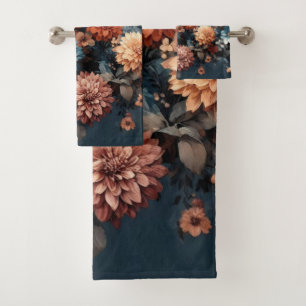 Watercolor Illustration rustic vintage elegant  Bath Towel Set