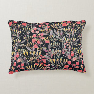 watercolor illustration seamless pattern flowers m decorative cushion