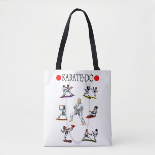 watercolor illustration the diversity of karate do tote bag