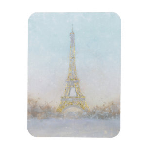 Watercolor Image of Eiffel Towe Magnet