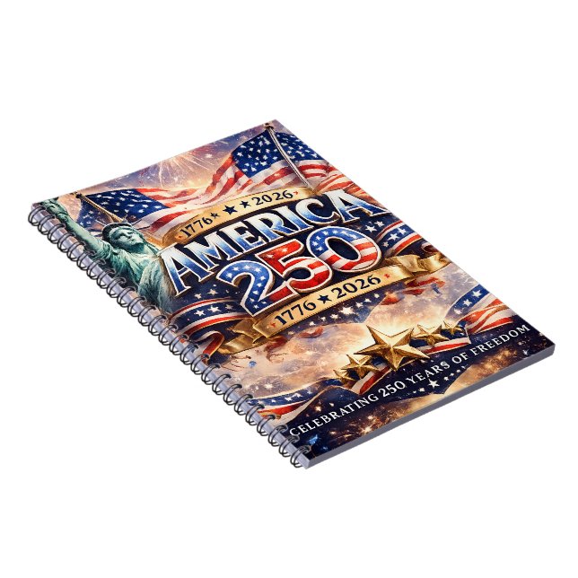 Watercolor  Independence Day Notebook (Right Side)