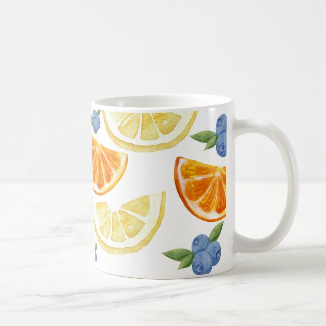 Watercolor Inspired Fruit Mug (Right)