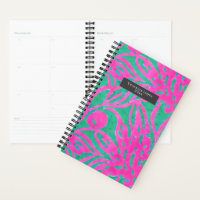 Watercolor Inspired Pink Aqua Damask Floral