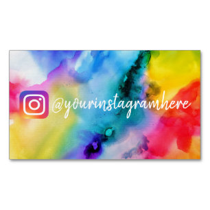 Watercolor instagram 	Magnetic business card