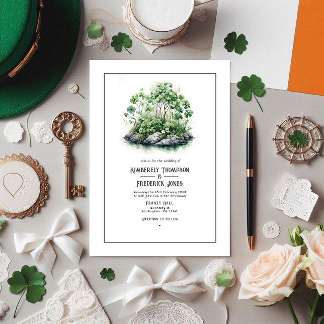 Watercolor Ireland Destination Wedding Invitation (Watercolor Ireland Destination Wedding Invitation)