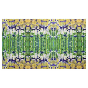 Watercolor Iris Fabric
