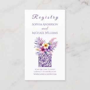 Watercolor Island Romance -Registry-Honeymoon Business Card