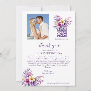 Watercolor Island Romance-Wedding Thank You- Invitation