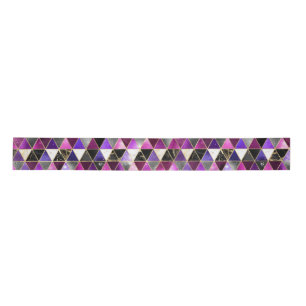 Watercolor Isometric with Gold and Marble Galaxy Satin Ribbon