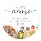 Watercolor Italian Food That's Amore Favour