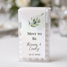 Watercolor Italian Olive Wedding Mint to Be Favour