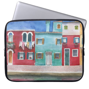 Watercolor Italy: Hand Drawn Laptop Sleeve