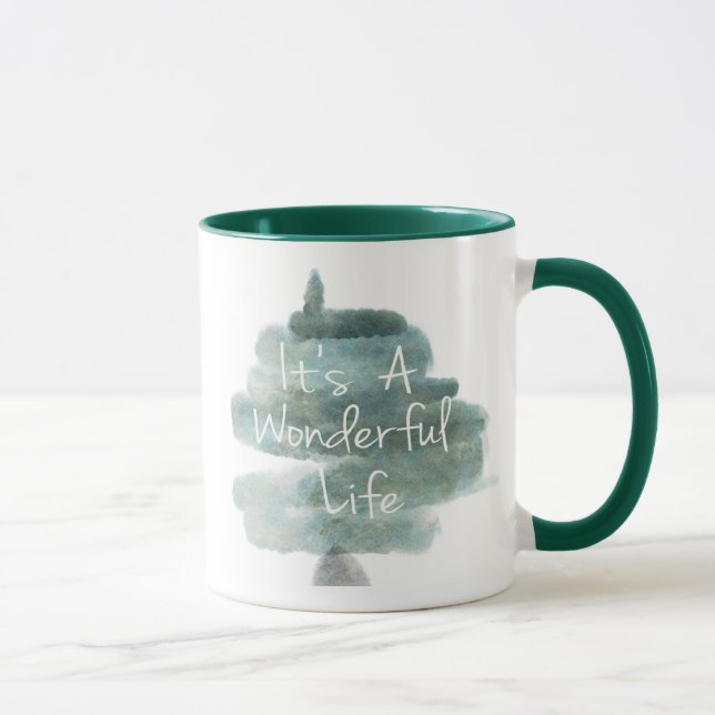 Watercolor It's A Wonderful Life Mug (Right)