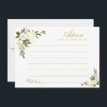 watercolor ivory floral advice<br><div class="desc">A simple floral design with beautiful greenery & ivory watercolor flowers. Feel free to change the colours and text details.</div>