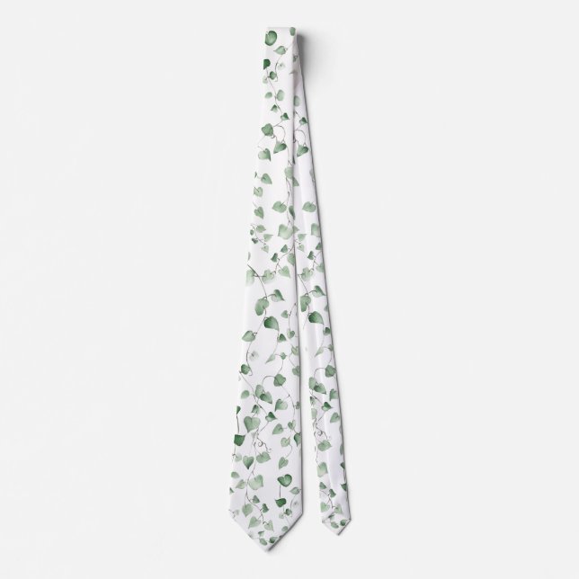 Watercolor ivy tie (Front)