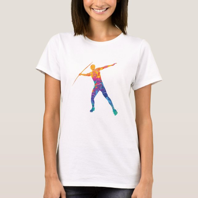Watercolor Javelin Sports T-Shirt (Front)