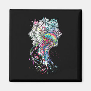 Watercolor Jellyfish Chakra Sea Animal Yoga Boho A Magnet