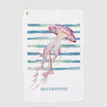 Watercolor JELLYFISH, COASTAL THEME
