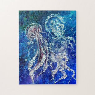 Watercolor - Jellyfish Dance - Jigsaw Puzzle