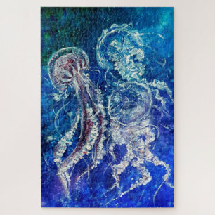 Watercolor - Jellyfish Dance Jigsaw Puzzle