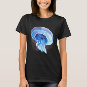 Watercolor Jellyfish Deep Ocean Creatures and Rift T-Shirt