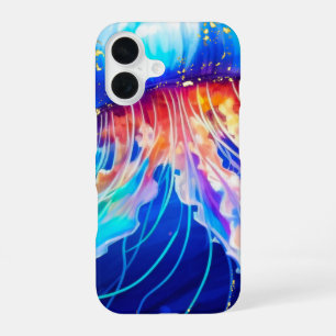 Watercolor Jellyfish in the Sea iPhone 16 Cases