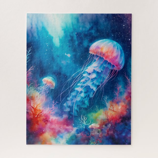 Watercolor Jellyfish  Jigsaw Puzzle (Vertical)