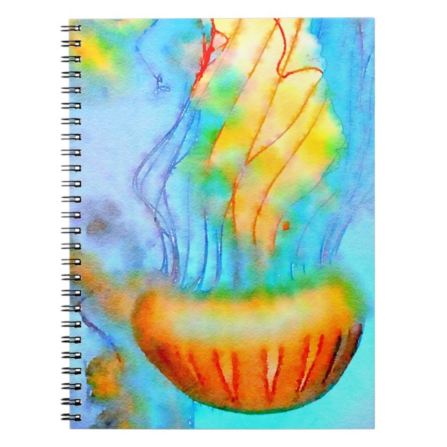 Watercolor Jellyfish Notebook (Front)