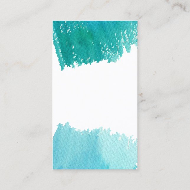 Watercolor Jewelry Backing Marketing Promotional  Business Card (Front)