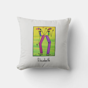 Watercolor, Joy and Happiness  Cushion
