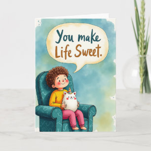 Watercolor Joy Birthday Card