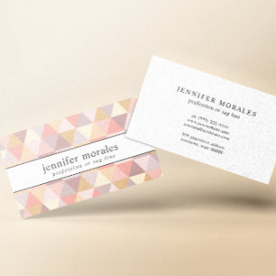 Watercolor kaleidoscope Pink Cream Mauve Grey  Business Card