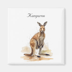 watercolor kangaroo customisable magnet