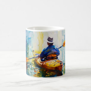 Watercolor Kayak Painting Coffee Mug