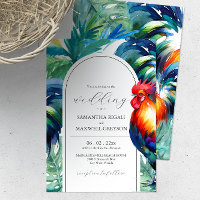 Watercolor Key West Florida Wedding Invitations
