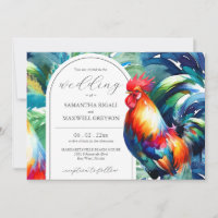 Watercolor Key West Florida Wedding Invitations