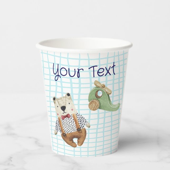 Watercolor kids toys paper cups (Front)