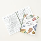 Watercolor Kitchen Supplies Personalised Recipe